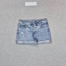 Old Navy Women Shorts 4 Light Blue Denim Jeans OG Straight Alma Cuffed