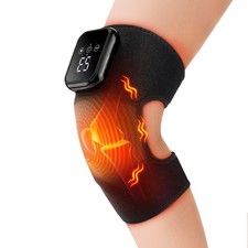 Cordless Knee Massager for Pain Relief with 3 Vibration Modes, 3 Heating Levels