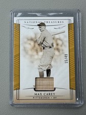 2019 Panini National Treasures Max Carey Game-Used Material Bat #15/49