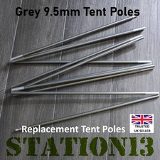 7001-T6 Aluminium Alloy Tent Poles + Fittings - 9.5mm - Replacement Tent Poles