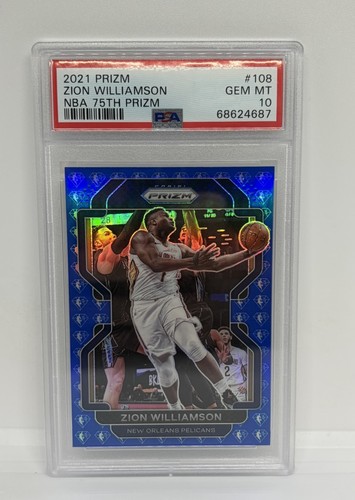 2021 Zion Williamson [75th Anniversary Blue Prizm] #108