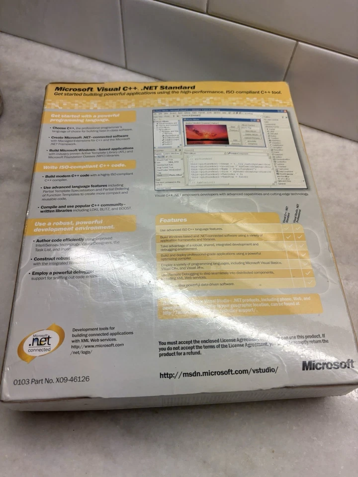 Genuine Microsoft Visual C++.net Standard 2003 - Sealed, Never Used - Image 2 of 4