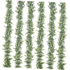  Pack Artificial Eucalyptus Garland, Fake Eucalyptus Greenery Garland Wedding 6