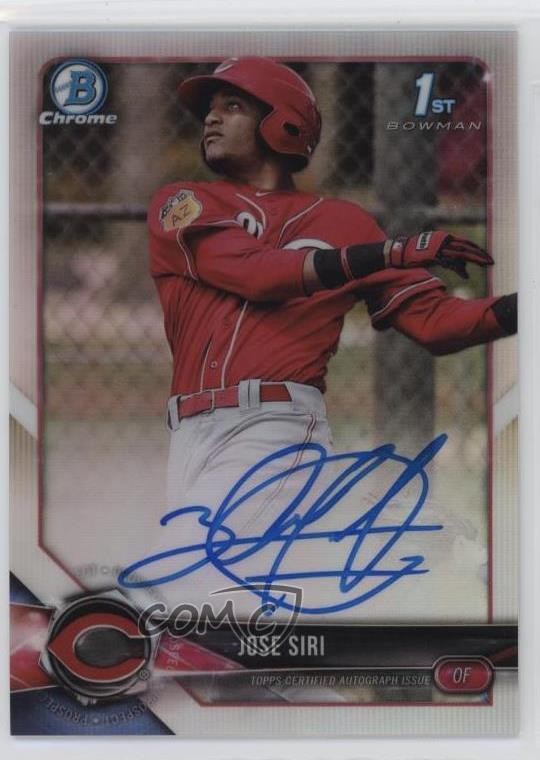 2018 Bowman Chrome Prospect Auto Refractor /499 Jose Siri #CPA-JS Auto 13iq
