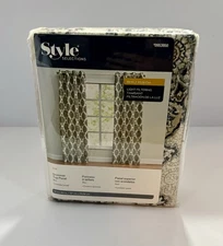 Style Selections Light Filtering Grommet Blue Zoe Curtain Floral 50” X 84”