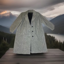 Projections 80s Vintage Women’s Wool Long Coat Made In USA. Size S/M Grey