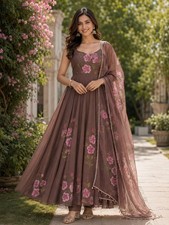 GOWN SALWAR KAMEEZ PAKISTANI INDIAN WEDDING PARTY WEAR DRESS BOLLYWOOD SUIT NEW