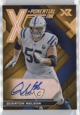 2019 Panini XR X-Ponential Ink Gold /10 Quenton Nelson #XP-QN Auto