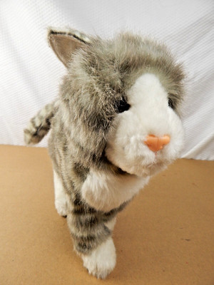 Douglas Cuddle Toy Zipper Gray Striped Tabby Cat Plush Stuffed Animal 10 