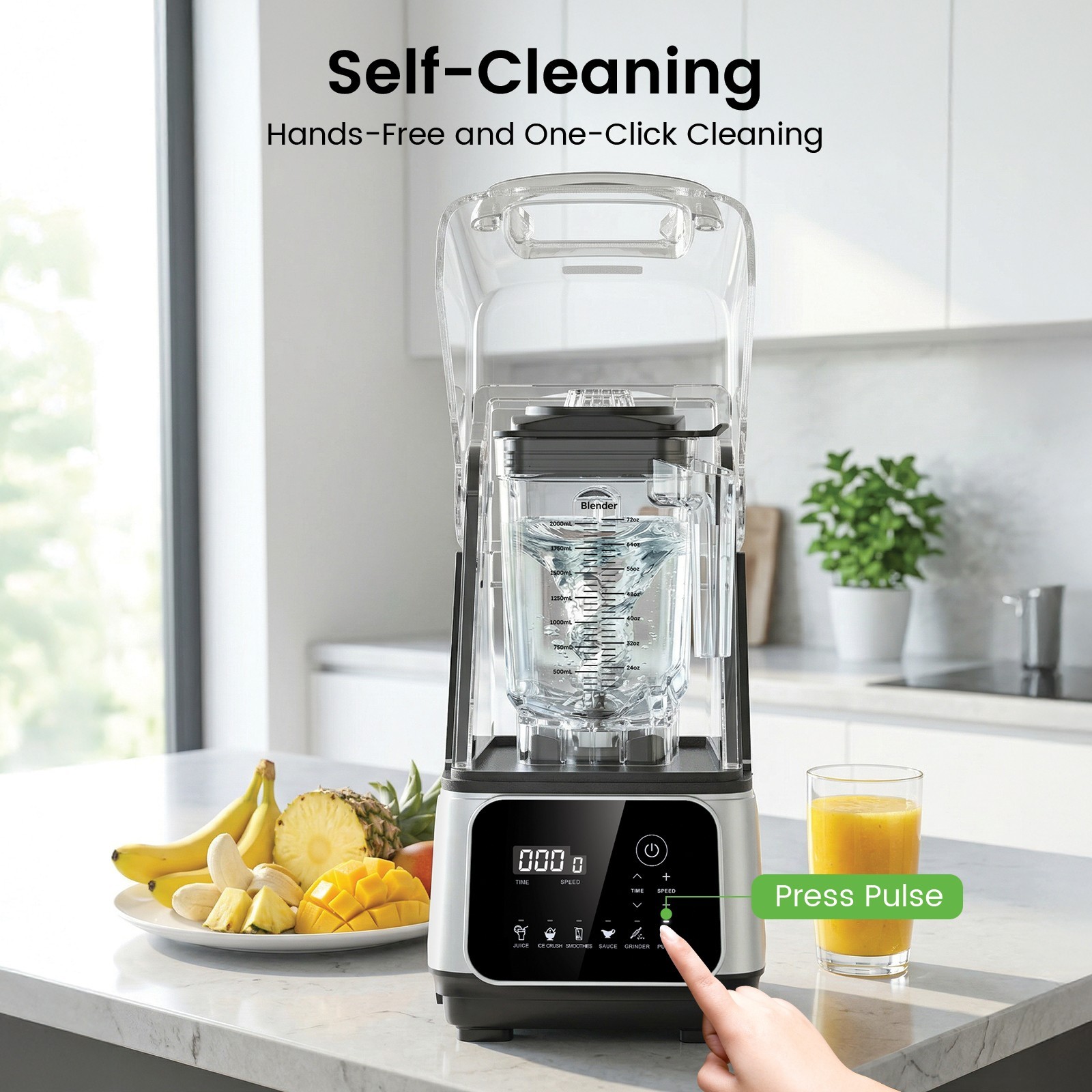 Professional Blender with Quiet Shield Heavy Duty Commercial Blender Mixer 2200W