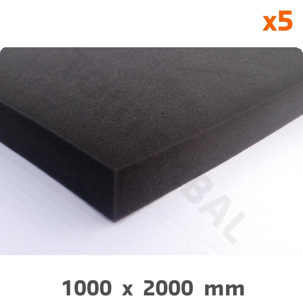 Plaque en mousse de polyuréthane de 50 mm haute densité amortissante 100x200cm