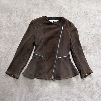 Blancha jacket brown suede 42 S Made in Italy