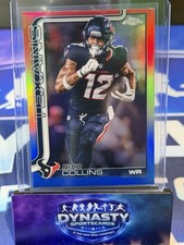 2025 Topps Chrome #115 Nico Collins Red White and Blue Refractor