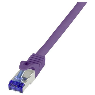 LogiLink C6A109S Purple S/FTP CAT 6A 15M RJ45 Network Cable