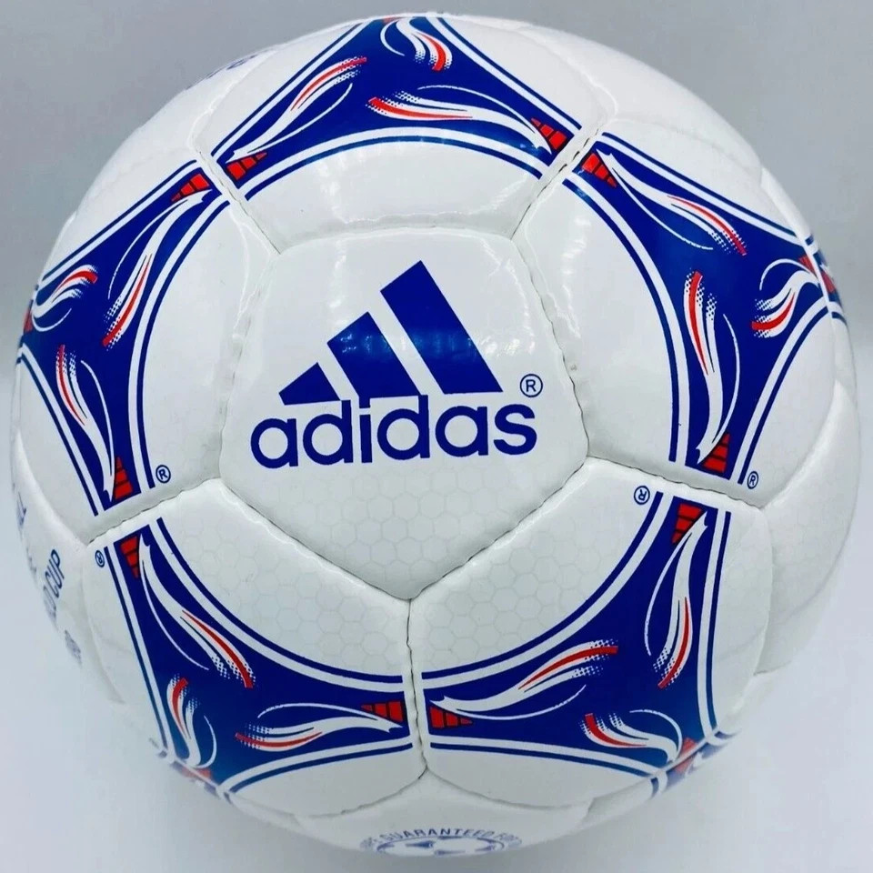 1998 World Cup TRICOLORE Official Leather Soccer Ball–Size 5 Match