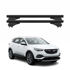 Menabo Dachträger Grundtäger für Opel Grandland X 2017-2024 Aluminium Schwarz 2x