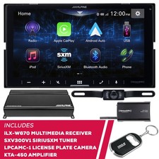 Alpine iLX-W670 7" w/ SiriusXM Tuner, License Plate Camera Amplifier