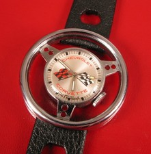 HOLY GRAIL OLD ENGLAND CORVETTE STINGRAY STEERING WHEEL SWISS MECHANICAL WATCH !