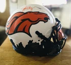 John Elway Signed Broncos Custom Lunar Drip Helmet Beckett COA