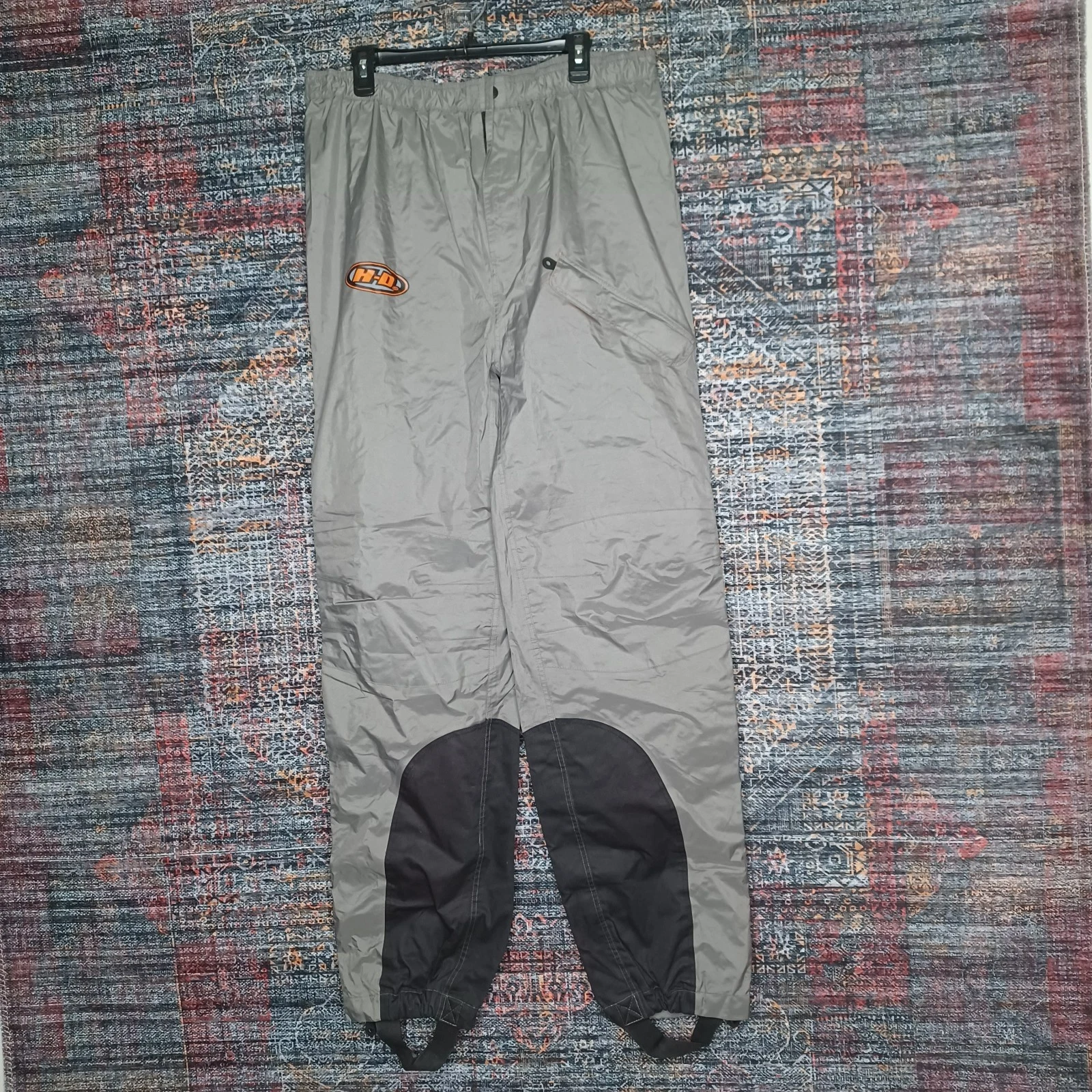 Harler Davidson H-D mens gray waterproof rain pants XLx36 TALL