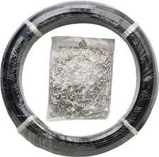 Jagwire 5mm Black Brake Housing 200M Bulk Coil with End Caps - Steel