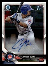 2018 BOWMAN CHROME CHARCER BURKS BCPA-CB MINT 1ST RC AUTOGRAPHS CHICAGO CUBS