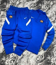 Nike FC Barcelona Tracksuit Strike Training Drill Top And Pants Men Size M Blue