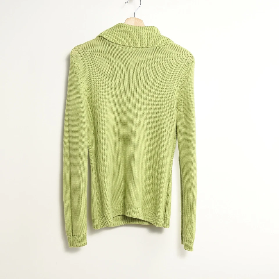 Suéter Harold’s Mujer’s S. Verde Claro Doblado Cuello Alto Tejido Manga Larga Foto 2 de 4