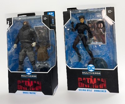 DC Multiverse The Batman Bruce Wayne And Unmasked Selina Kyle McFarland Toys {76