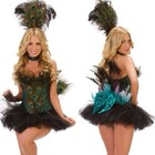Starline Costumes Peacock Showgirl Womans Built in Corset L Heels 7