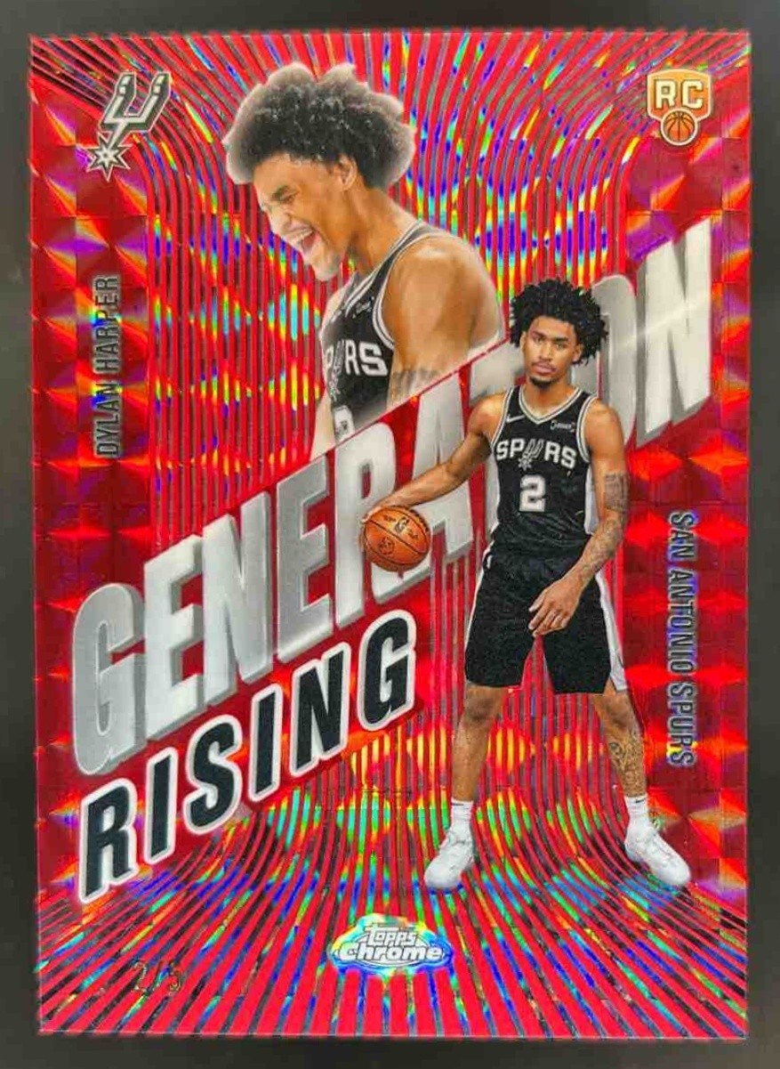 2025-26 Topps Chrome Dylan Harper Generation Rising RC Geometric Red #2/5