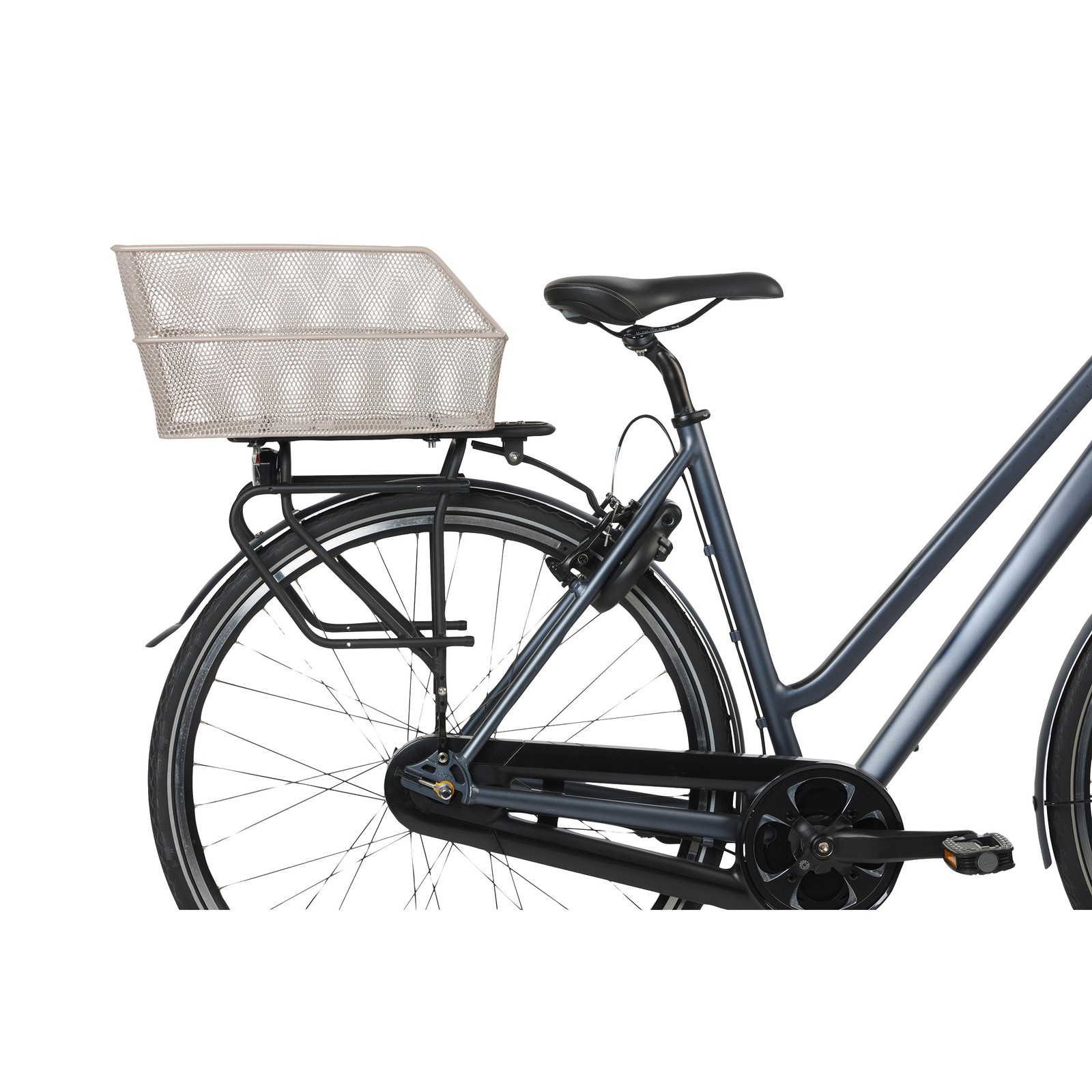 Panier arrière vélo Basil Cento beige en acier à mailles serrées de 30L - 4