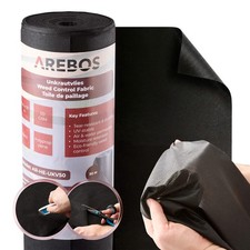 AREBOS Onkruiddoek 50g/m² 1x50m Waterdoorlatend UV Bestendig Tuin Pad Rol 50m