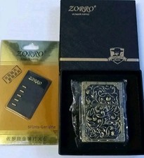 💯👍ZORRO Kupfer Benzin Sturmfeuerzeug,Inkl.box,Neues 2025erMODEL,Edel,Zippo,EDC