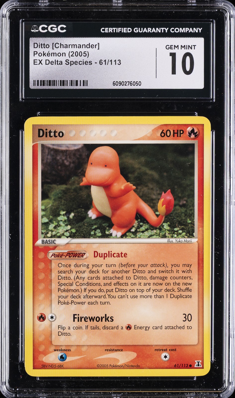 2005 POKEMON EX DELTA SPECIES #61/113 DITTO (CHARMANDER) CGC 10 GEM MINT