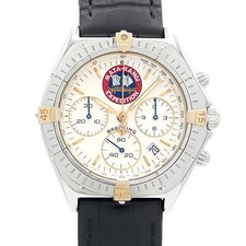 Breitling B55047 SS YG Quartz Silver Dial 36mm Mens Watch New Strap