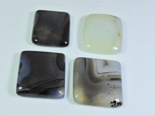 204Cts. Natural Botswana Agate Octagon Cabochon Loose Gemstone 4Pcs Lot