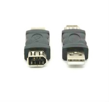 2x Firewire IEEE 1394 6 Pin Female To USB Male Adaptor Convertor F/M