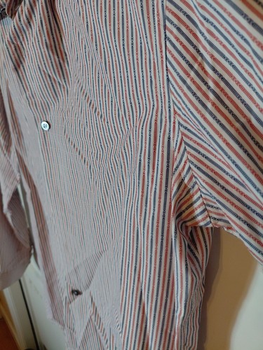 Paul Smith Herren Hemd 15,5 blau rot braun beige gestreift Knopfleiste - Bild 5 von 5
