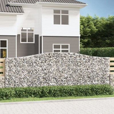 Gabione Hochbogen Steinkorb Steingabionen Gabionen Verzinktes Eisen vidaXL