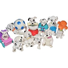 10 McDonald's Disney 101 Dalmatians Ornament Toy Lot 1990s Plastic Movable Clean