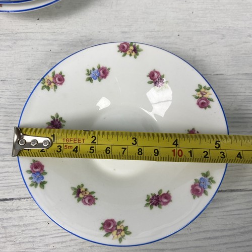 Colclough Vintage White Bone China Blue And Pink Floral 17 Piece Tea Set PK - Picture 21 of 24