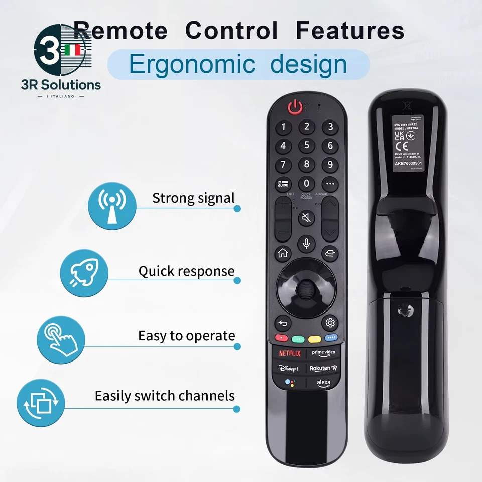 Telecomando TV per Tutti I Smart TV Lg 2019-2023 Magic Remote, Mr22/23Ga Thinq O - Immagine 3 di 4