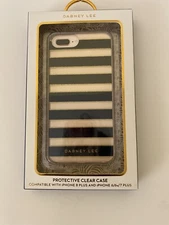Dabney Lee  Protective Clear Case Compatible Iphone 8/7/6s/6 Plus. Black Striped