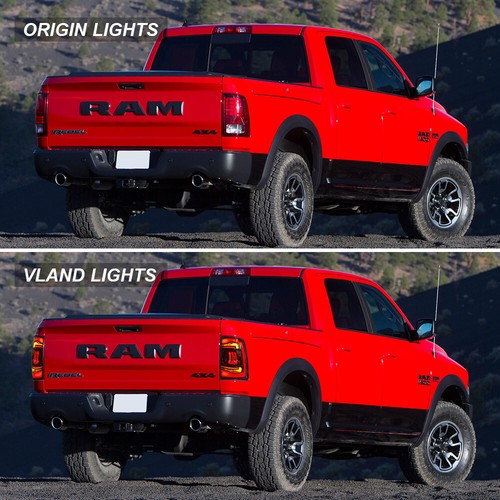 LED Tail Lights Fit For 2009-18 Dodge RAM 1500 2500 3500 Sequential Turn Signal - Picture 2 of 11