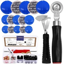 70Pcs Tire Patch Kit Heavy Duty, Tire Roller, Liner Scraper, Rubber... Fast Ship