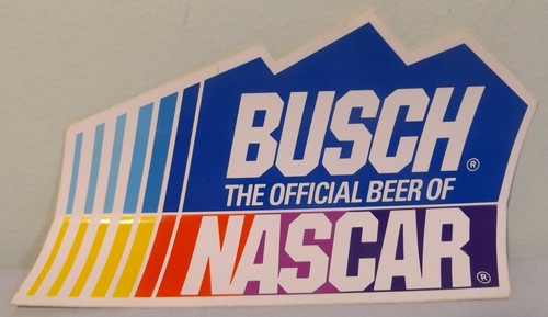 Vintage 1991 Busch The Official Beer Of NASCAR Sticker NEW - Afbeelding 1 van 2