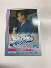 2019 Topps archives fan favorite Autograph Steve stone gray ￼ Broadcaster 91/99
