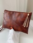 <!--F#f_0-->VINTAGE Style FASHION CLUTCH Bag With Wrist Strap TAN (approx 28 cm x 20 cm)<!--F/-->