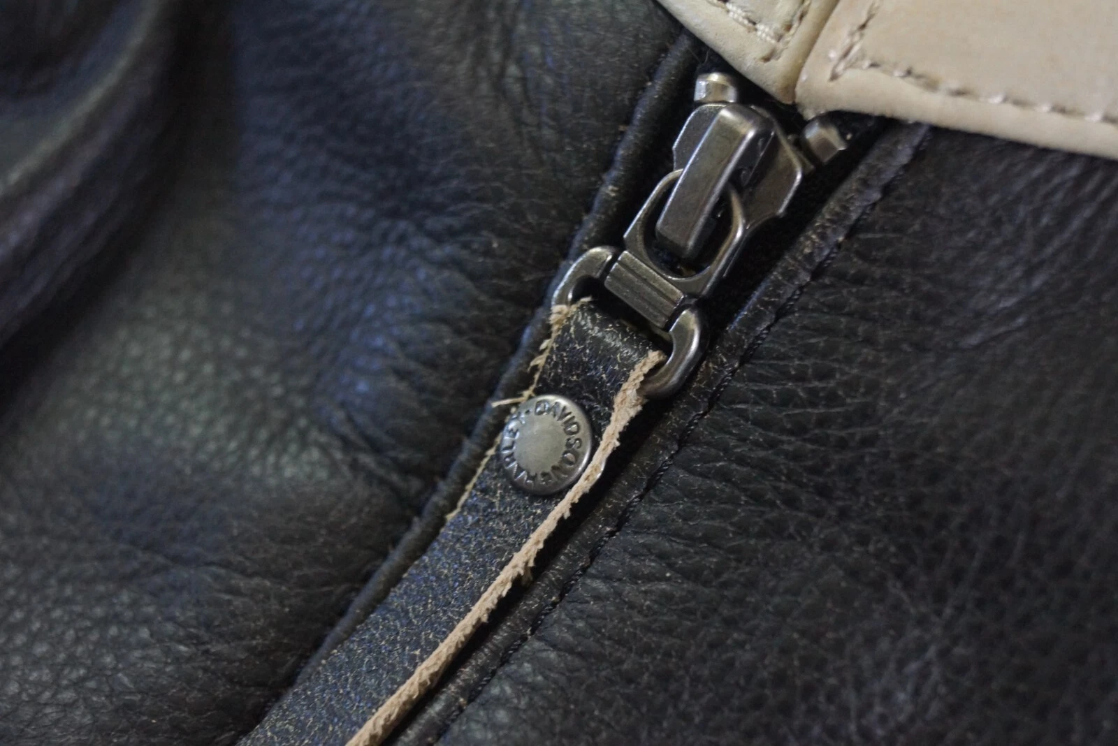 OFF WHITE Felpa con cappuccio Harley Davidson donna Dundee bianca sporca in pelle 3 in 1 S 97177 14VW